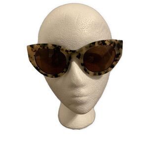 Eleventh Hour Out Of Office Tortoise Leopard Print Cat Eye Sunglasses #5